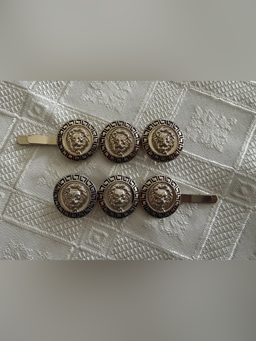 Gold Lion Head Hair Clips